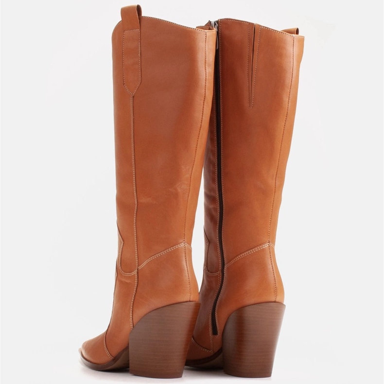 Marco Shoes Marco 1399K braune Stiefel für Damen Cowboystiefel 1