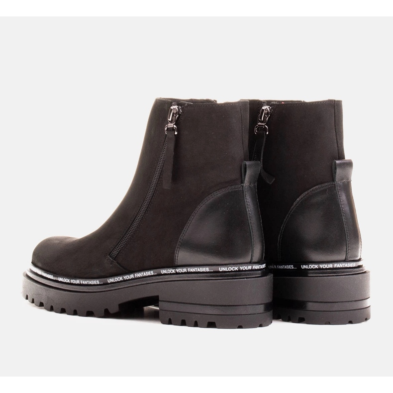 Marco Shoes Glatte Damenstiefel mit interessantem, dickem Boden schwarz 2