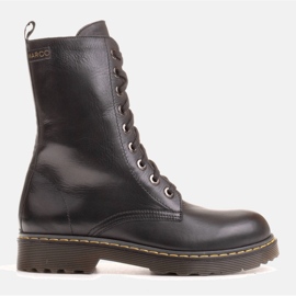 Marco Shoes Hohe Stiefeletten, Stiefel auf einer durchscheinenden Sohle gebunden schwarz 1