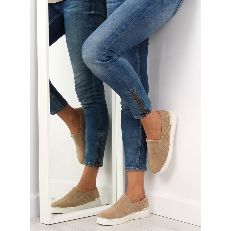 Wildleder-Slipper 7103 Beige 2