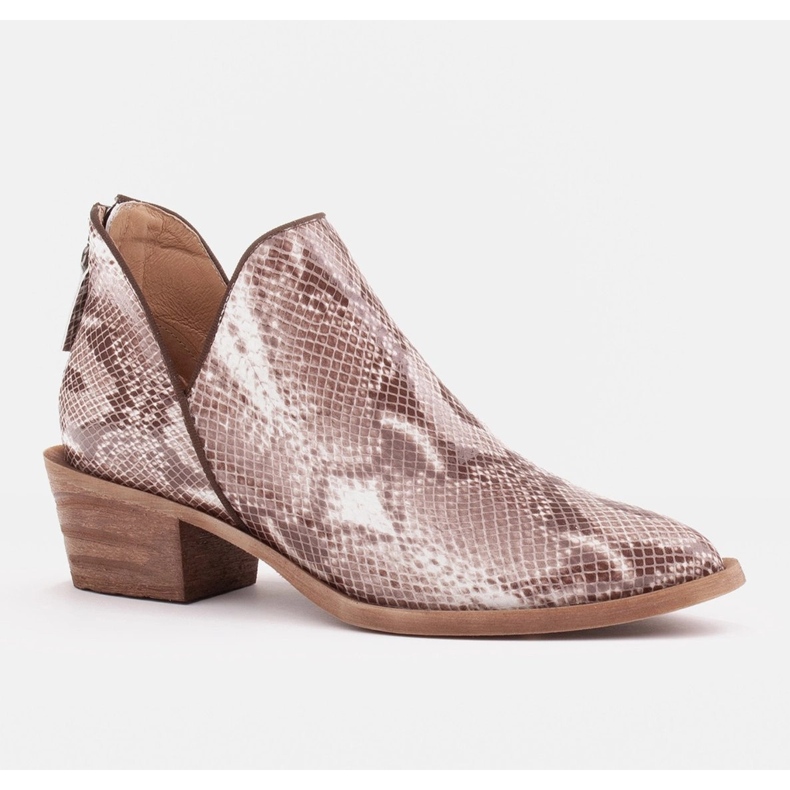 Marco Shoes Naturlederstiefel mit V-Schnitt beige braun 1