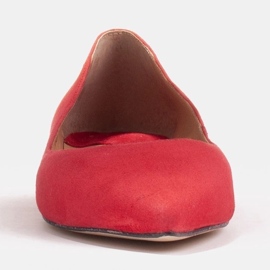 Marco Shoes Ballerinas für Damen mit niedrigen Seiten rot 2