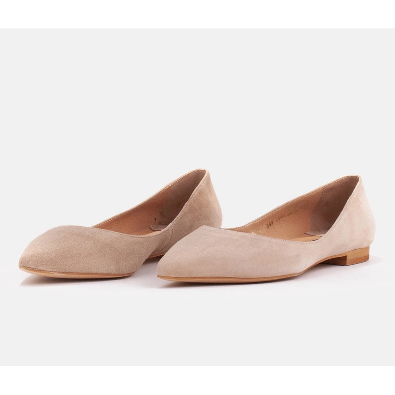 Marco Shoes Ballerinas für Damen mit niedrigen Seiten beige 2