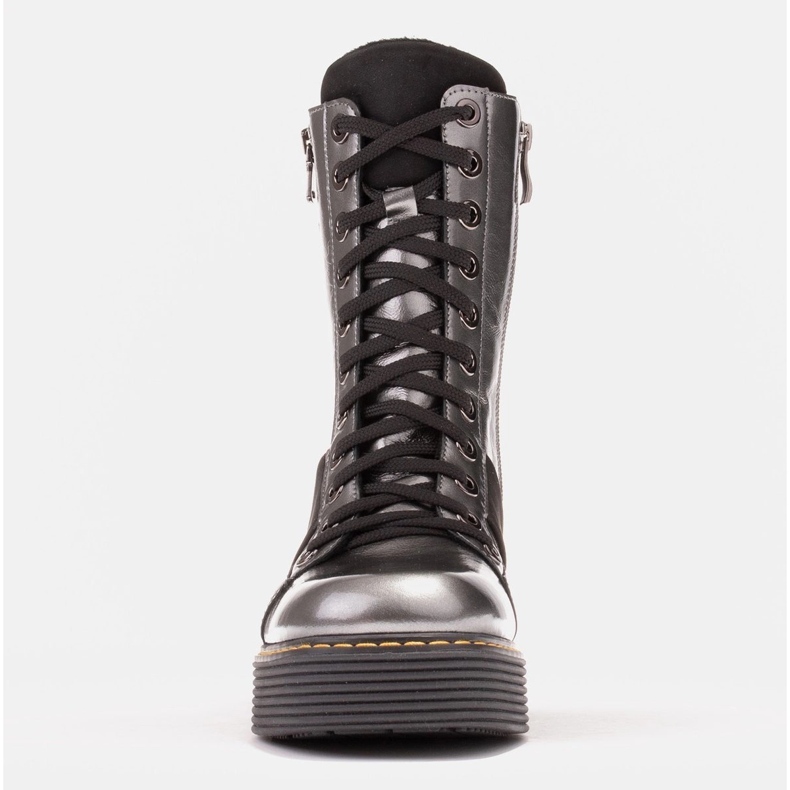 Marco Shoes Paola Schnürstiefel grau 1