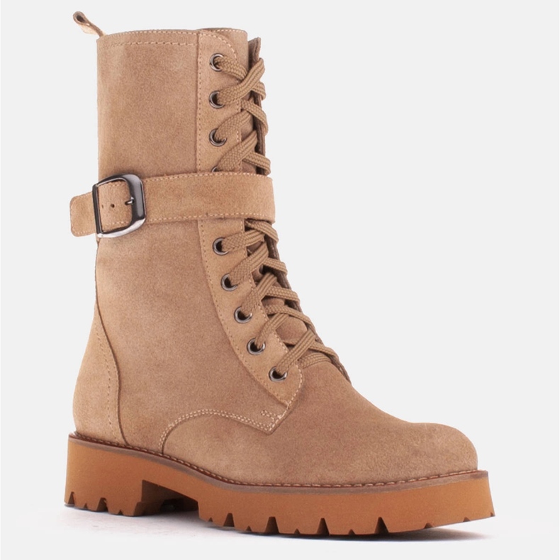 Marco Shoes Schnürstiefel auf leichter Sohle 2118B beige 1