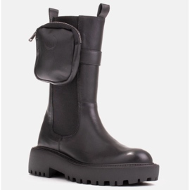 Marco Shoes Stiefel mit abnehmbarer Tasche am Gürtel schwarz 1