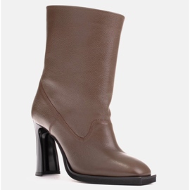 Marco Shoes Stiefeletten aus weichem Leder braun 1