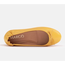 Marco Shoes Ballerinas aus zartem Narbenleder gelb 6