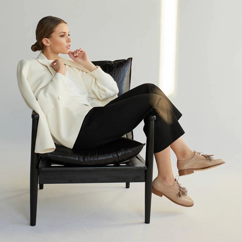 Marco Shoes Schnürschuhe mit Fransen 2222P-1250-1 beige 1