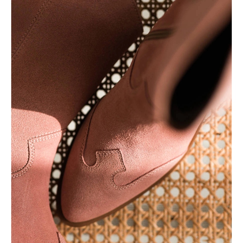 Marco Shoes Rosa Stiefel aus natürlichem Wildleder 1