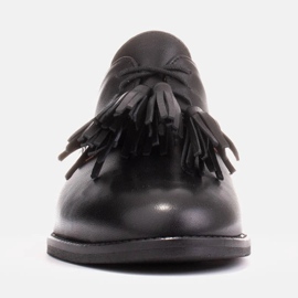 Marco Shoes Schnürschuhe mit Fransen schwarz 2