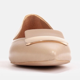 Marco Shoes Ballerinas mit Zierzunge beige 2