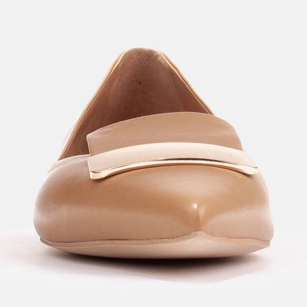 Marco Shoes Ballerinas mit Zierzunge beige braun 2