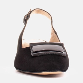 Marco Shoes Sandalen mit niedrigem Absatz und flacher Verzierung schwarz 1