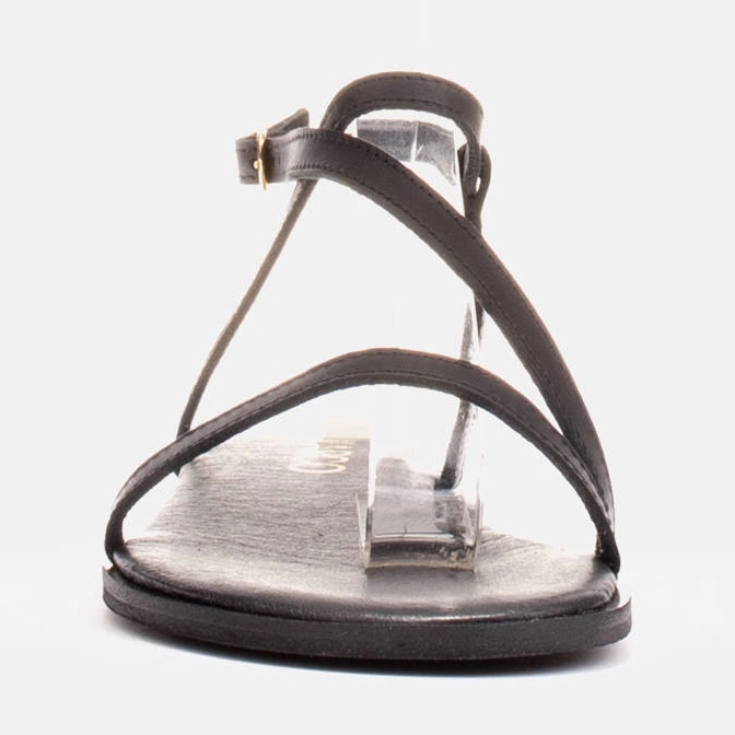 Marco Shoes Ledersandalen mit flachem Boden schwarz 2