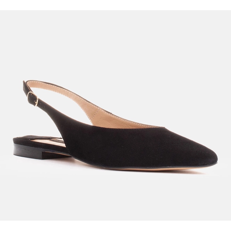 Marco Shoes Schwarze Sandalen aus natürlichem Wildleder 1