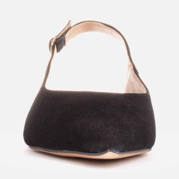 Marco Shoes Schwarze Sandalen aus natürlichem Wildleder 2