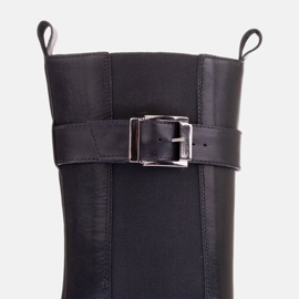 Marco Shoes Hohe Stiefel mit breitem Gummi schwarz 1