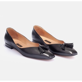 Marco Shoes Dezente Ballerinas mit Fransen schwarz 2