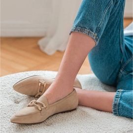 Marco Shoes Verzierte Loafer beige 1