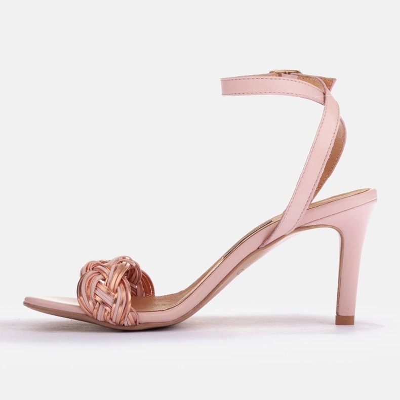 Marco Shoes Sandalen mit geflochtenem Riemen rosa 2