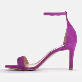 Marco Shoes Elegante Sandalen aus natürlichem Wildleder lila 1