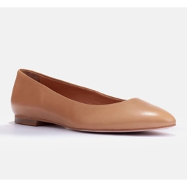 Marco Shoes Ballerinas aus weichem Leder braun 1