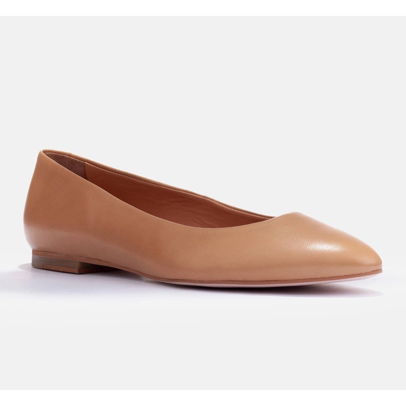 Marco Shoes Ballerinas aus weichem Leder braun 1