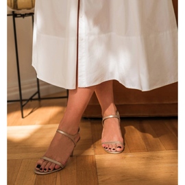 Marco Shoes Hochhackige Sandalen golden 2