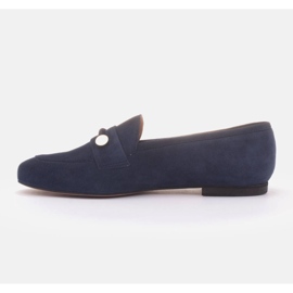 Marco Shoes Goldverzierte Loafer blau 1