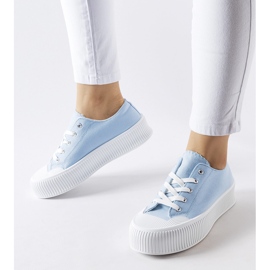 Blaue dicke Plateau-Sneaker Fortunata 1