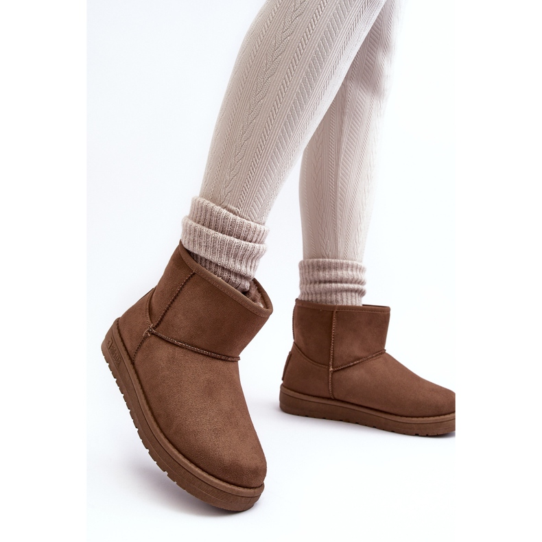 Damen-Schneestiefel, isoliert mit Fell, braun, Big Star MM274161 1