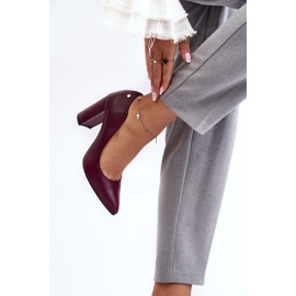 Lederpumps auf hohem Absatz Laura Messi 2624/228 Burgund rot 2