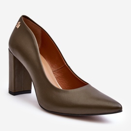 Lederpumps auf hohem Absatz Laura Messi 2624/227 Dunkelgrün 1