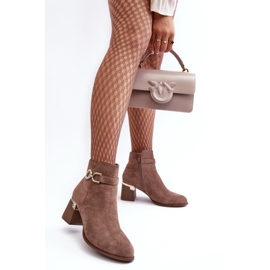 WJ2 Modische Damen-Stiefeletten aus braunem Wildleder Nola 7