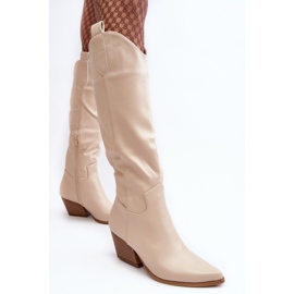 WJ2 Hellbeige Cowboystiefel für Damen von Kaspella 2
