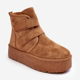 FG2 Camel Naredi Plateau-Schneestiefel für Damen braun 1