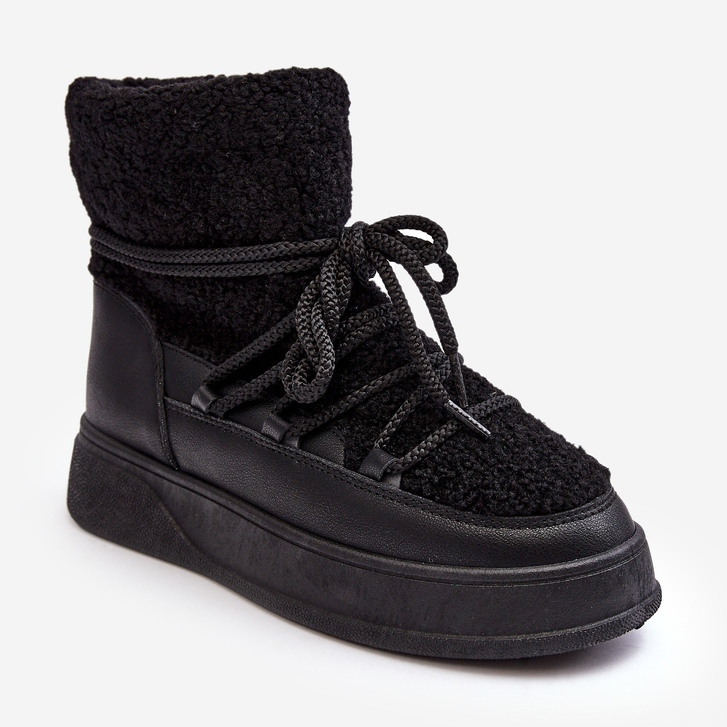 FG2 Plateau-Schneestiefel für Damen Schwarz Ahatissa 1