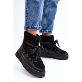 FG2 Plateau-Schneestiefel für Damen Schwarz Ahatissa 2