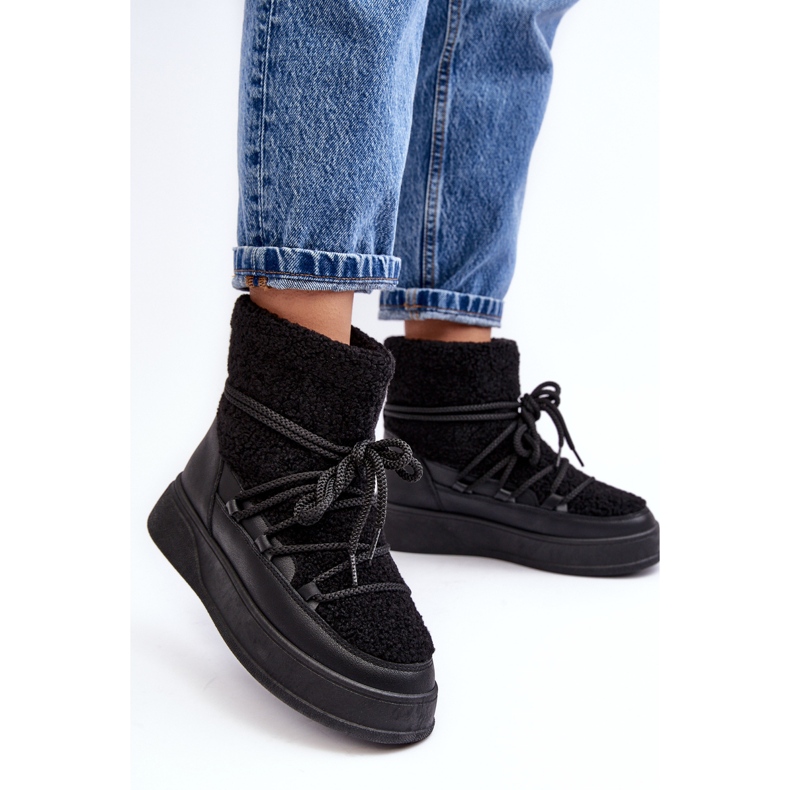 FG2 Plateau-Schneestiefel für Damen Schwarz Ahatissa 2