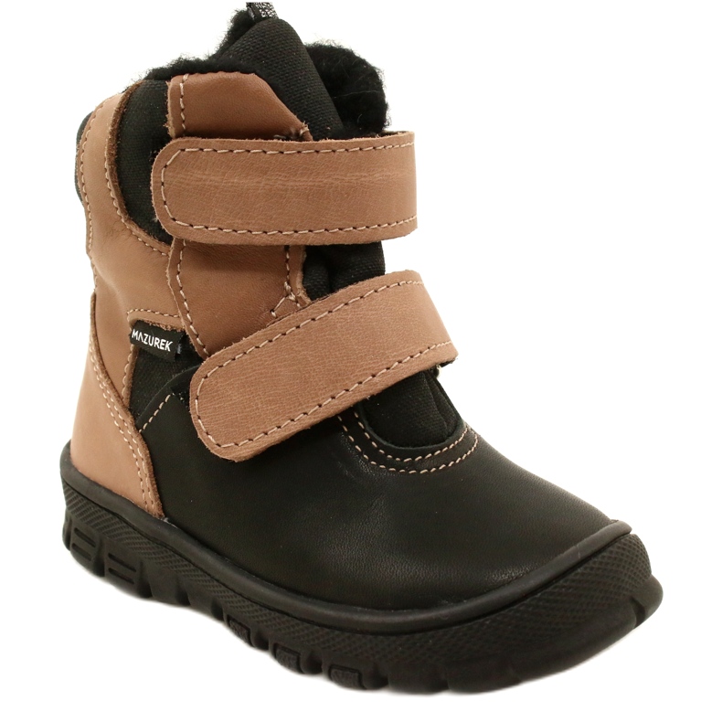 Wasserdichte Schneestiefel TE-POR Mazurek 1351 schwarz und beige 1