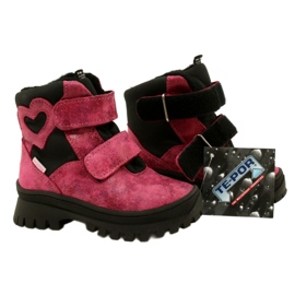 Mädchen von Mädchen Leder Schnee Stiefel wasserdichte Stiefel te-por Mazurek 1351 Pink rosa 7