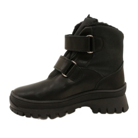 Lederschnee Stiefel wasserdichte Stiefel te-por Mazurek 1351-Pitt-Herz schwarz 2