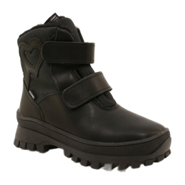 Lederschnee Stiefel wasserdichte Stiefel te-por Mazurek 1351-Pitt-Herz schwarz 1