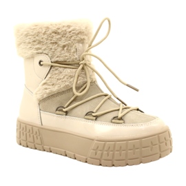 Filippo Schneestiefel mit Fell lackiertem Beige Fell 5