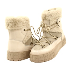 Filippo Schneestiefel mit Fell lackiertem Beige Fell 8