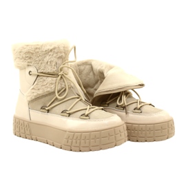 Filippo Schneestiefel mit Fell lackiertem Beige Fell 10
