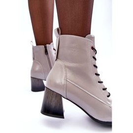 Vinceza Graue Lackstiefeletten 3