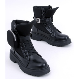 Militärstiefel mit einem Beutel in Baku Black schwarz 1