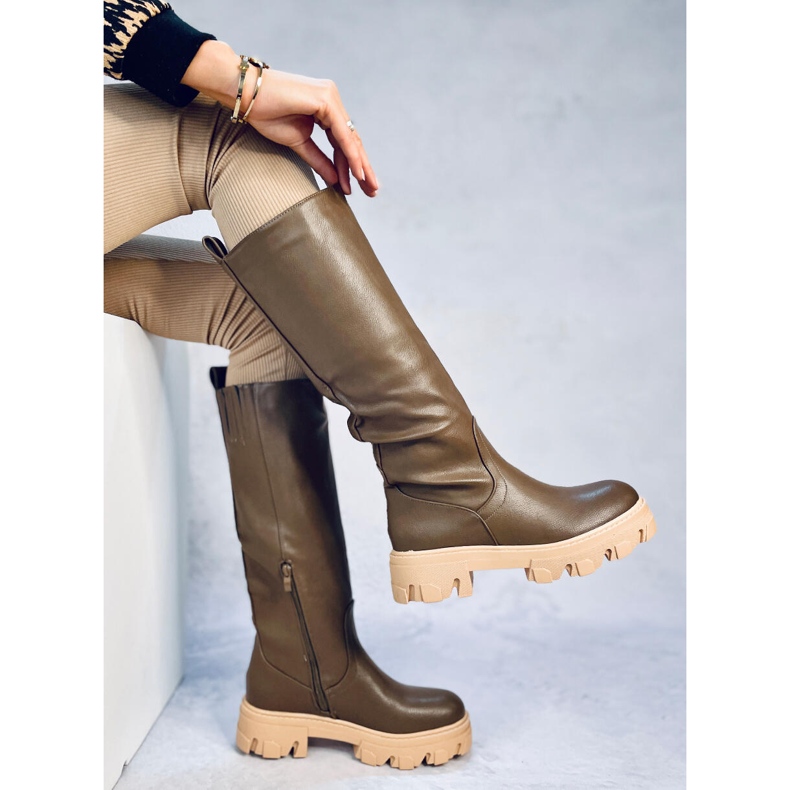 Hewes Army Green klobige Stiefel grün 2